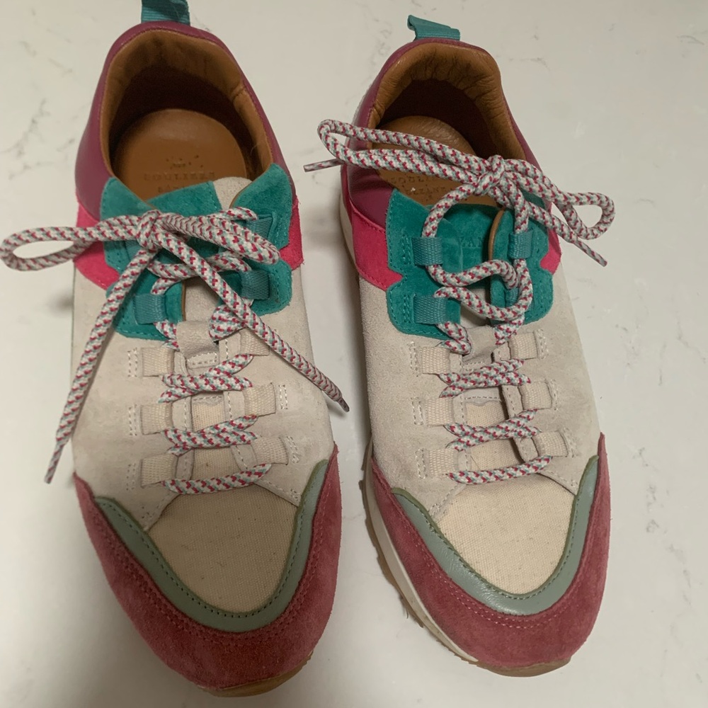 Sezane Pink and Teal Women's Sneakers